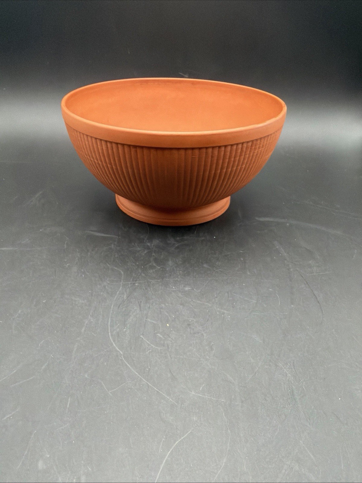 Antique Wedgwood Rosso Antico Engine-Turned Footed Bowl 1880s Antique Wedgwood Rosso Antico Engine-Turned Footed Bowl 1880s