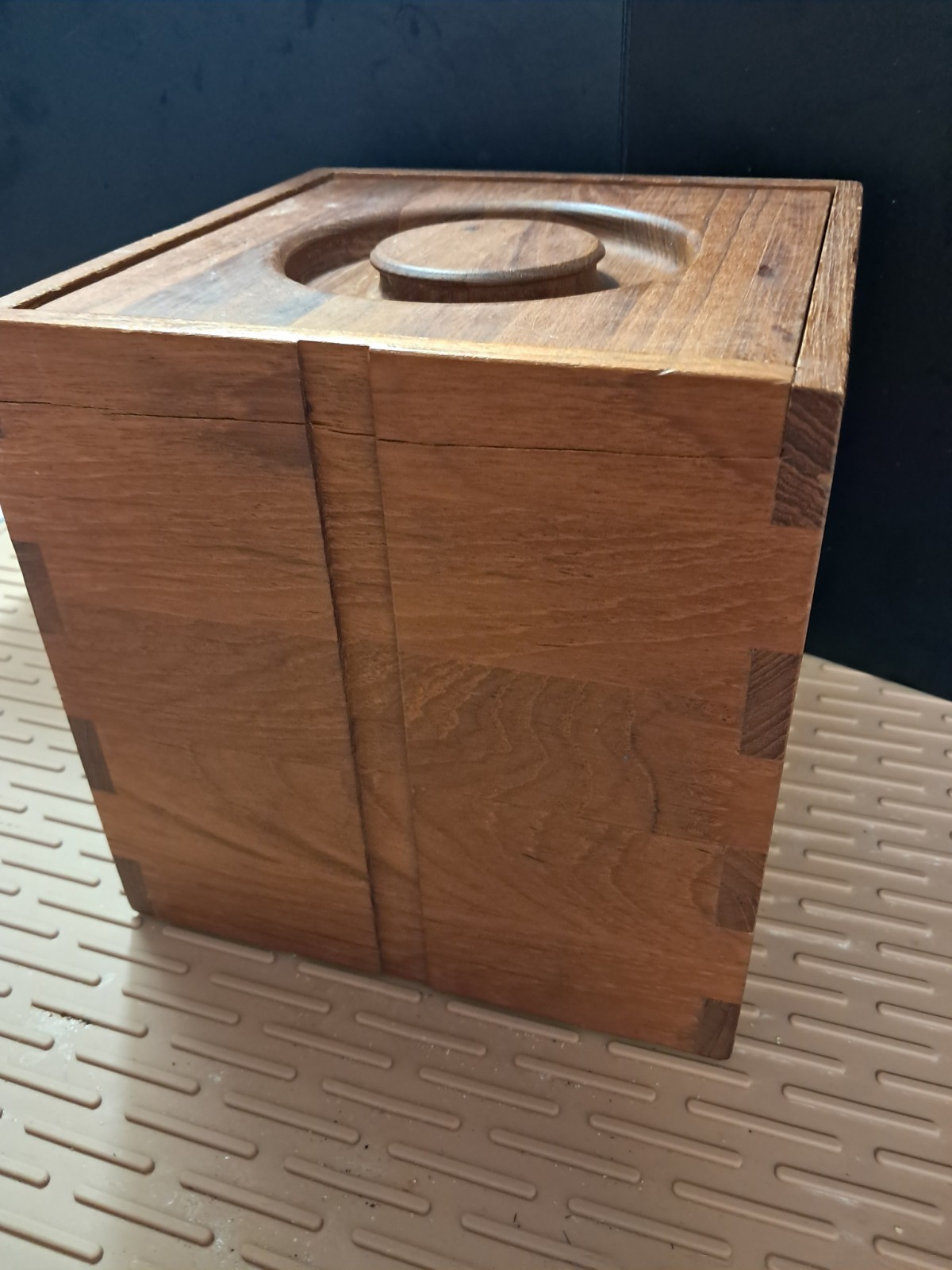 Vintage Kalmar Designs Mid Century Teak Wood Ice Bucket Polymer Lined