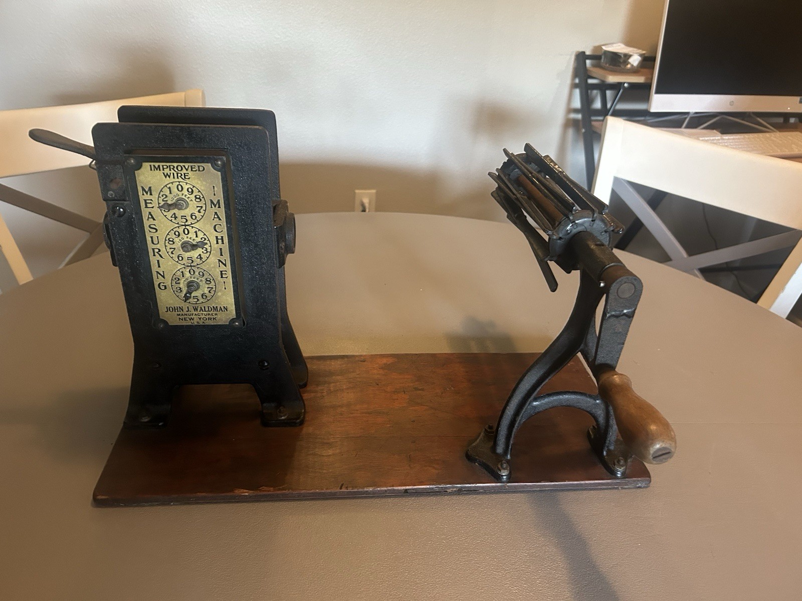 Antique John J. Waldman Improved Wire Measuring Machine c.1910–1925
