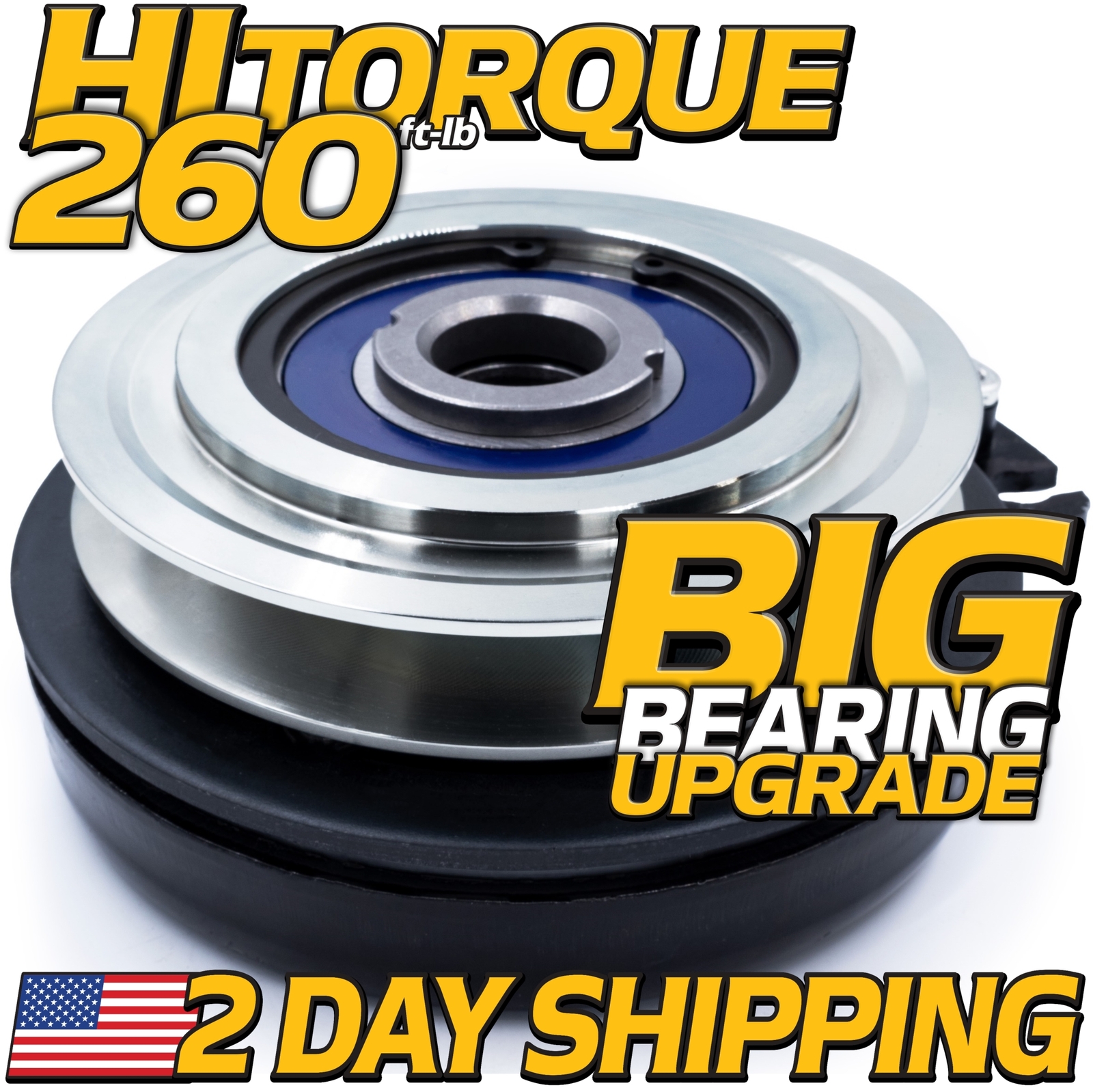HiTorque 260ftlb BIGBearing Billet Pulley PTO Clutch 5228-2 replaces Warner HiTorque 260ftlb BIGBearing Billet Pulley PTO Clutch 5228-2 replaces Warner