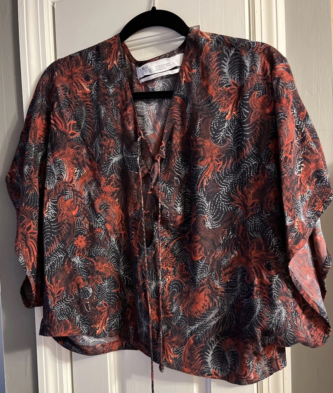 Iro Paris top OPS lace up neck size 38 Iro Paris top OPS lace up neck size 38
