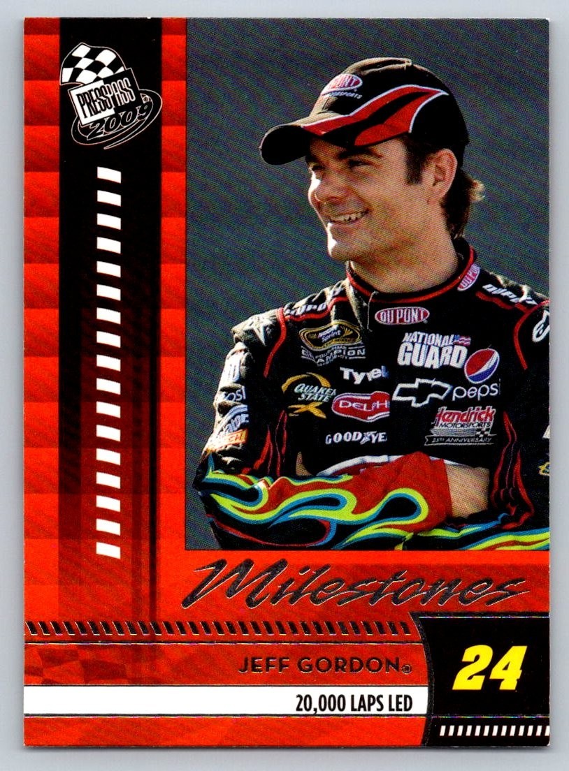 2009 Press Pass Milestones 20,000 Laps Led Jeff Gordon #215
