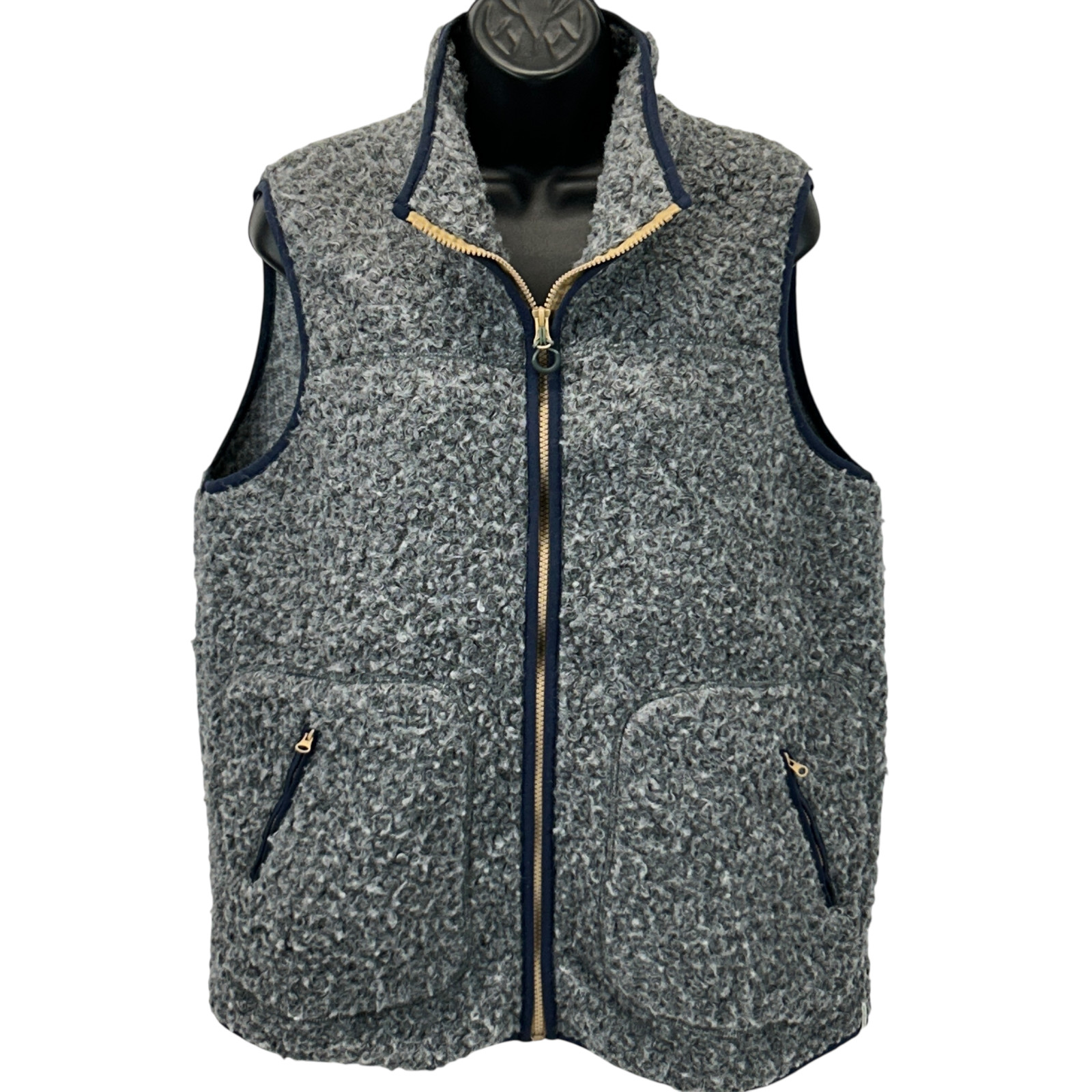 Woolrich Siskiyou Fleece Vest Womens L Large Gray Curly Fuzzy Full Zip 18551 Woolrich Siskiyou Fleece Vest Womens L Large Gray Curly Fuzzy Full Zip 18551