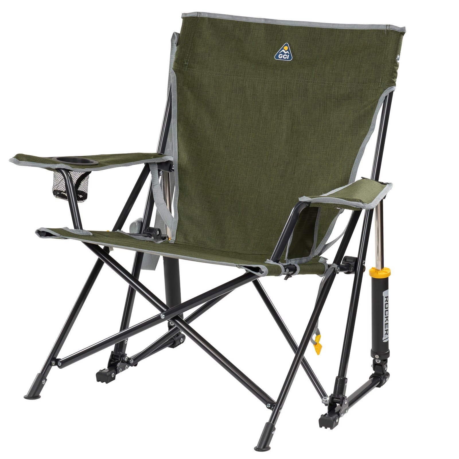 GCI Outdoor Kickback Rocker Low Profile Rocking Camping Chair with Cup Holder GCI Outdoor Kickback Rocker Low Profile Rocking Camping Chair with Cup Holder