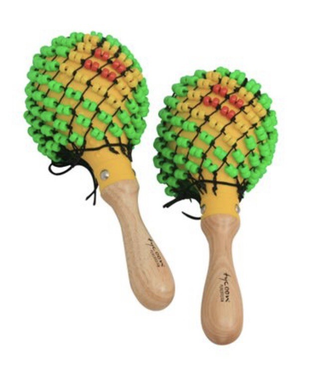 Maracas/Shekere Plastic Beaded By Tycoon Percussion Pro Matched Pair.