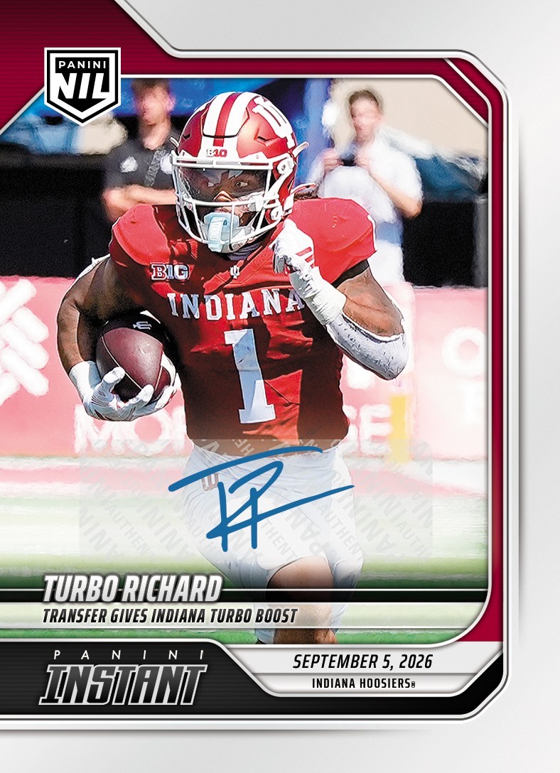 Turbo Richard 2026 Panini Instant NIL College Football #1-TRI /99 Auto PRE SALE Turbo Richard 2026 Panini Instant NIL College Football #1-TRI /99 Auto PRE SALE