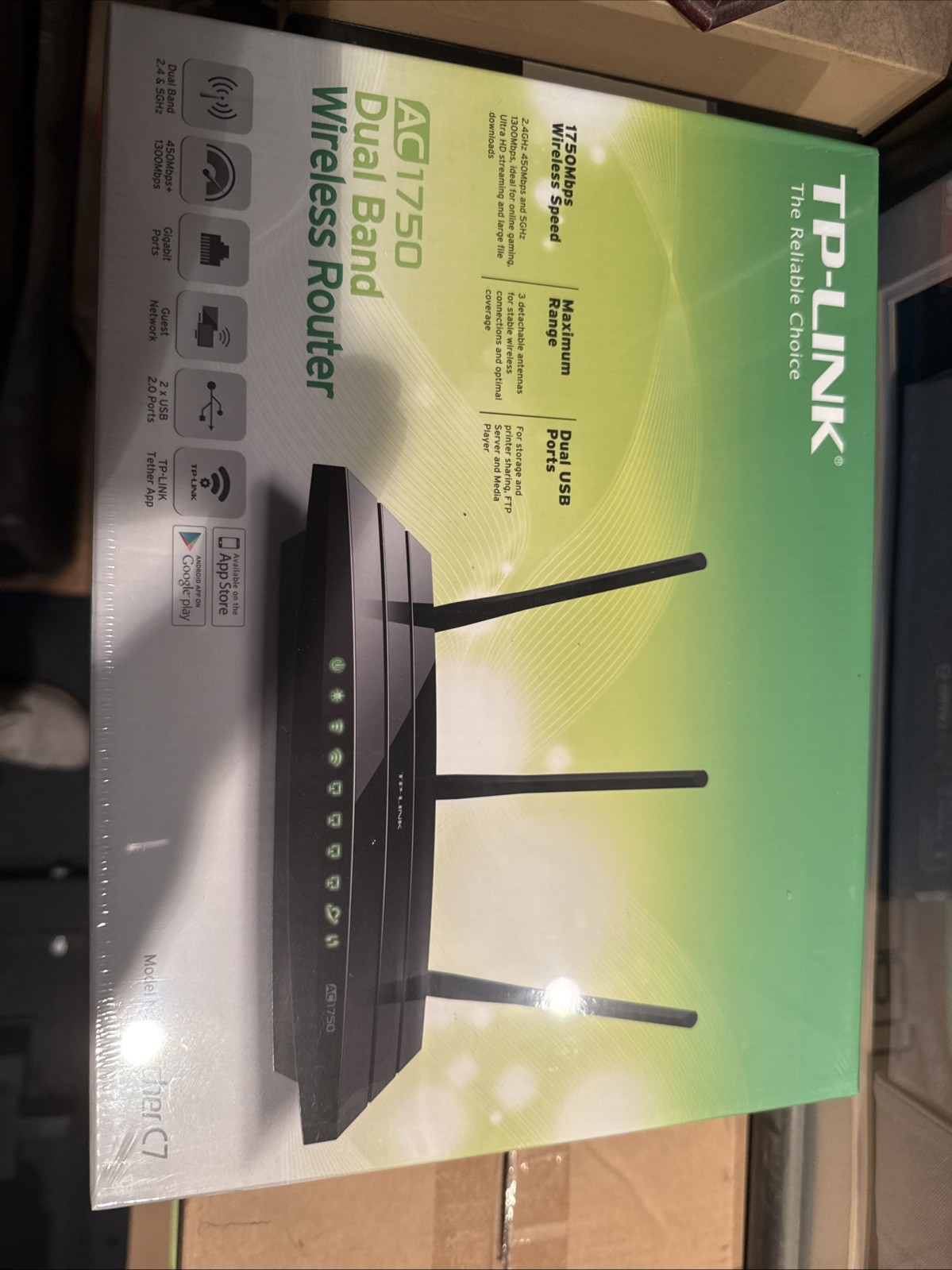 Brand New TP-Link Archer C7 AC1750 Wireless Dual Band Gigabit Router 802.11ac Brand New TP-Link Archer C7 AC1750 Wireless Dual Band Gigabit Router 802.11ac