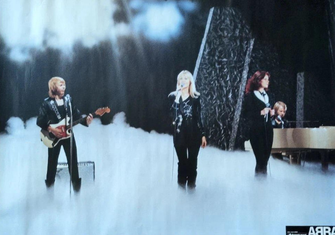 ABBA Vintage 1970s Original Promo Poster from Japan 515mm x 728mm