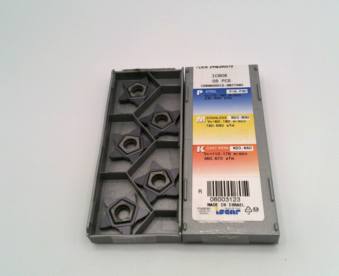 (5 pcs) New Iscar PENTA 24N239J015 IC908 2.39mm (0.094