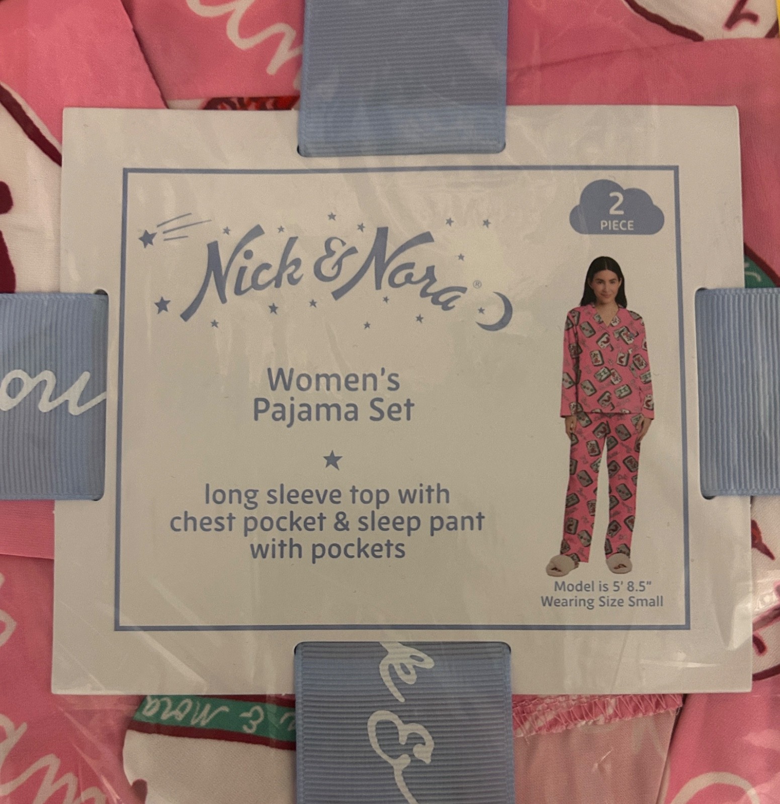 BNIP Nick and Nora Pink Mah Jong print Pajama Set Size LARGE BNIP Nick and Nora Pink Mah Jong print Pajama Set Size LARGE