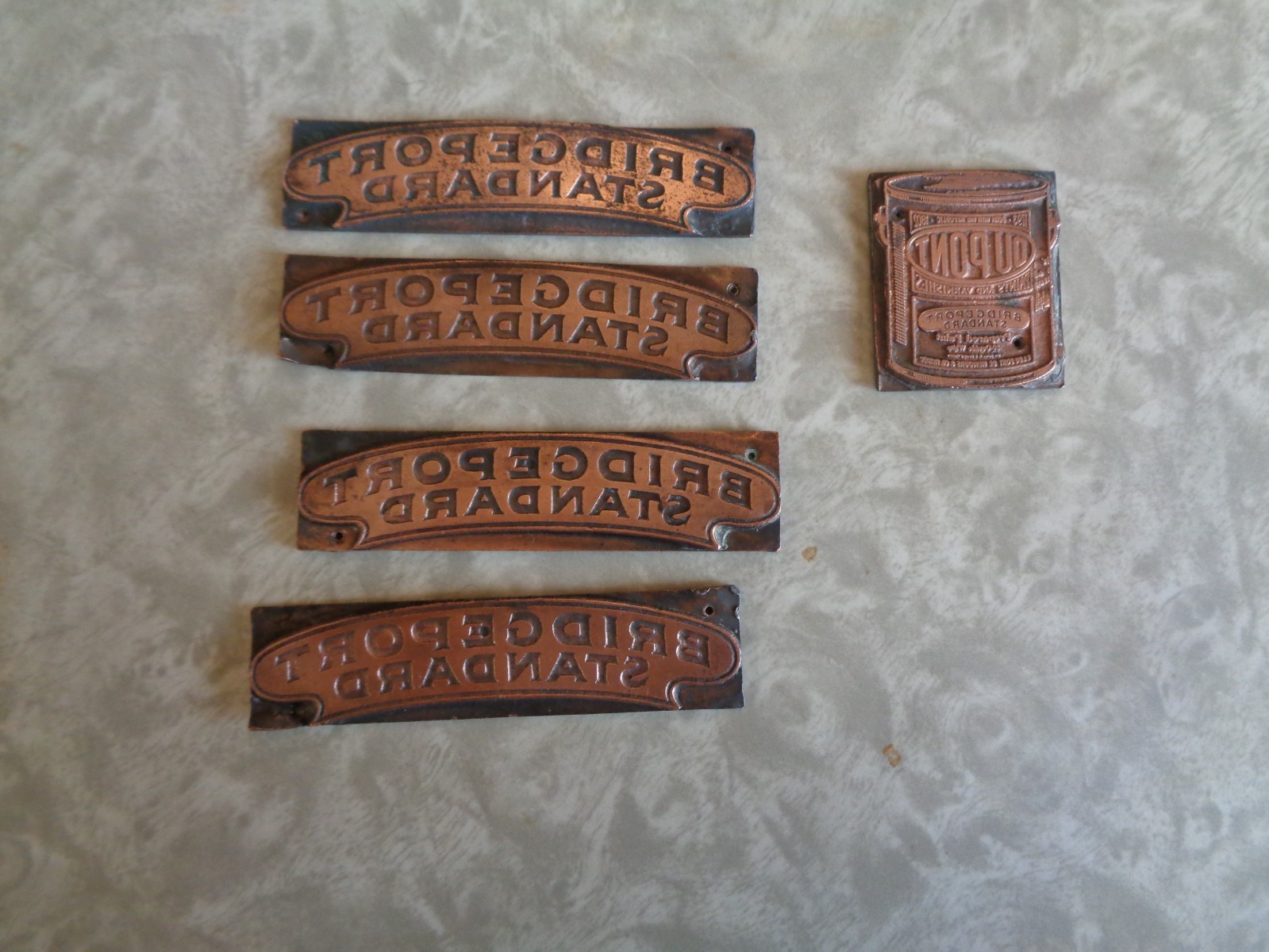 Antique RARE Bridgeport Standard DuPont 1793-1802 Copper Printing Plate Antique RARE Bridgeport Standard DuPont 1793-1802 Copper Printing Plate