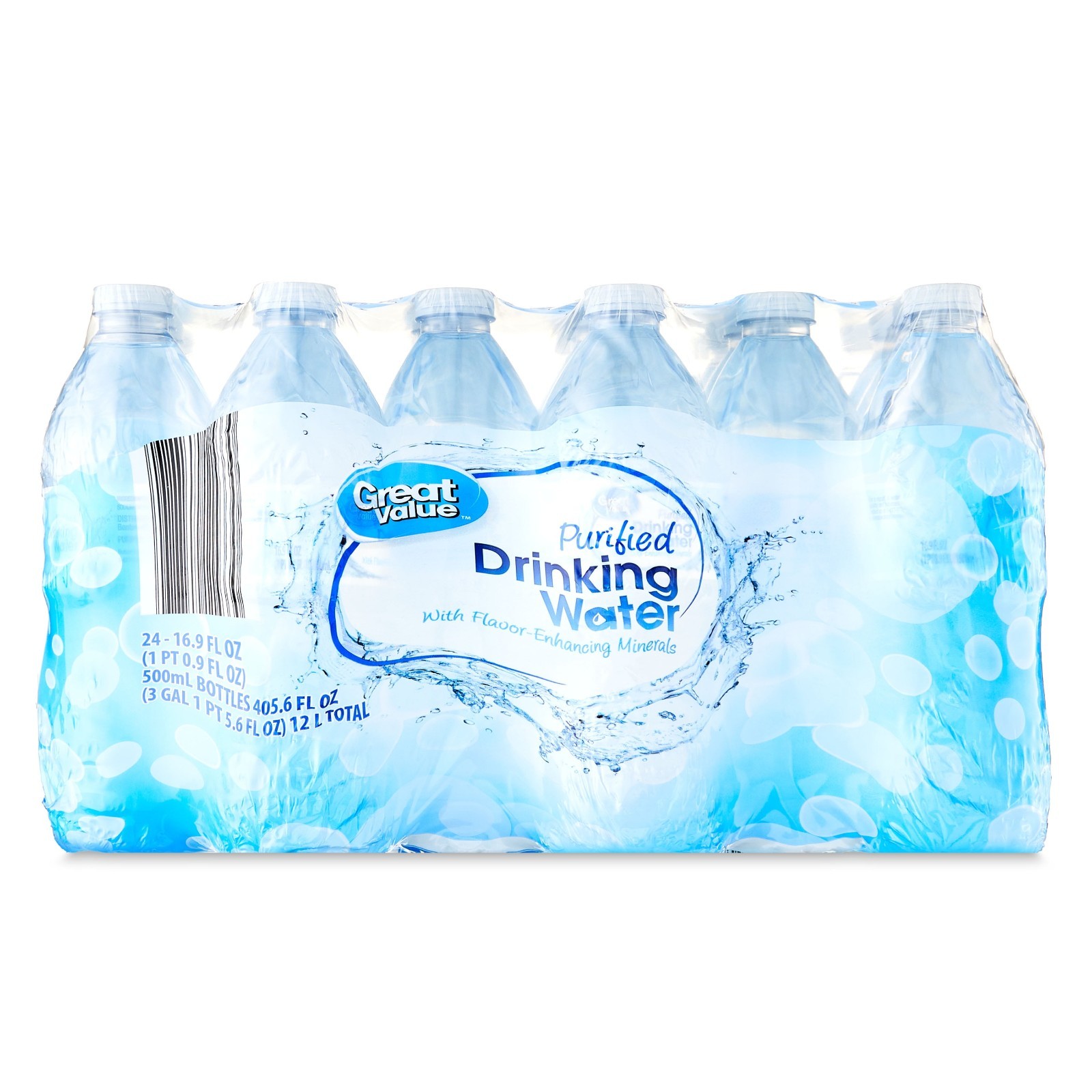 Great Value Purified Drinking Water, 16.9 fl oz, 24 Count......