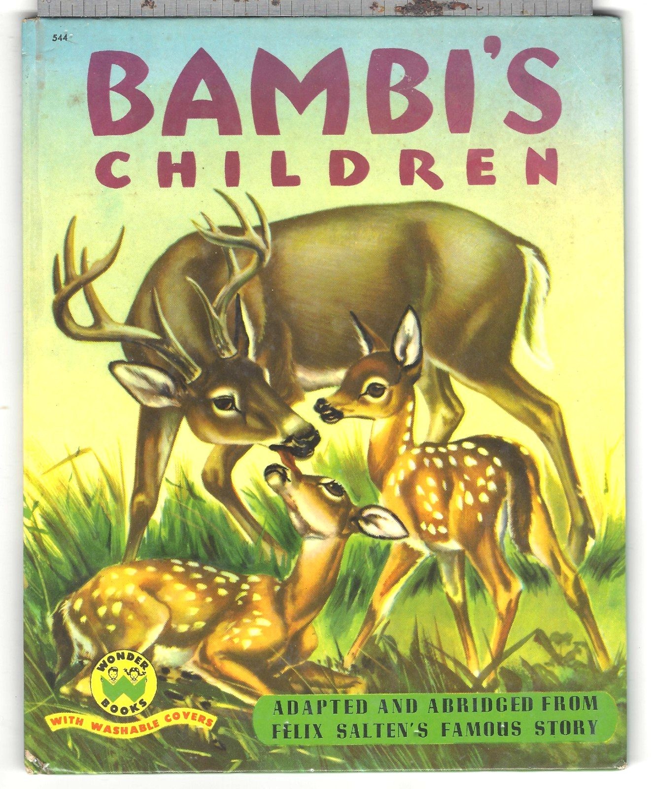 Vintage 1951 Bambi's Children Wonder Books HB Illust William Barlett