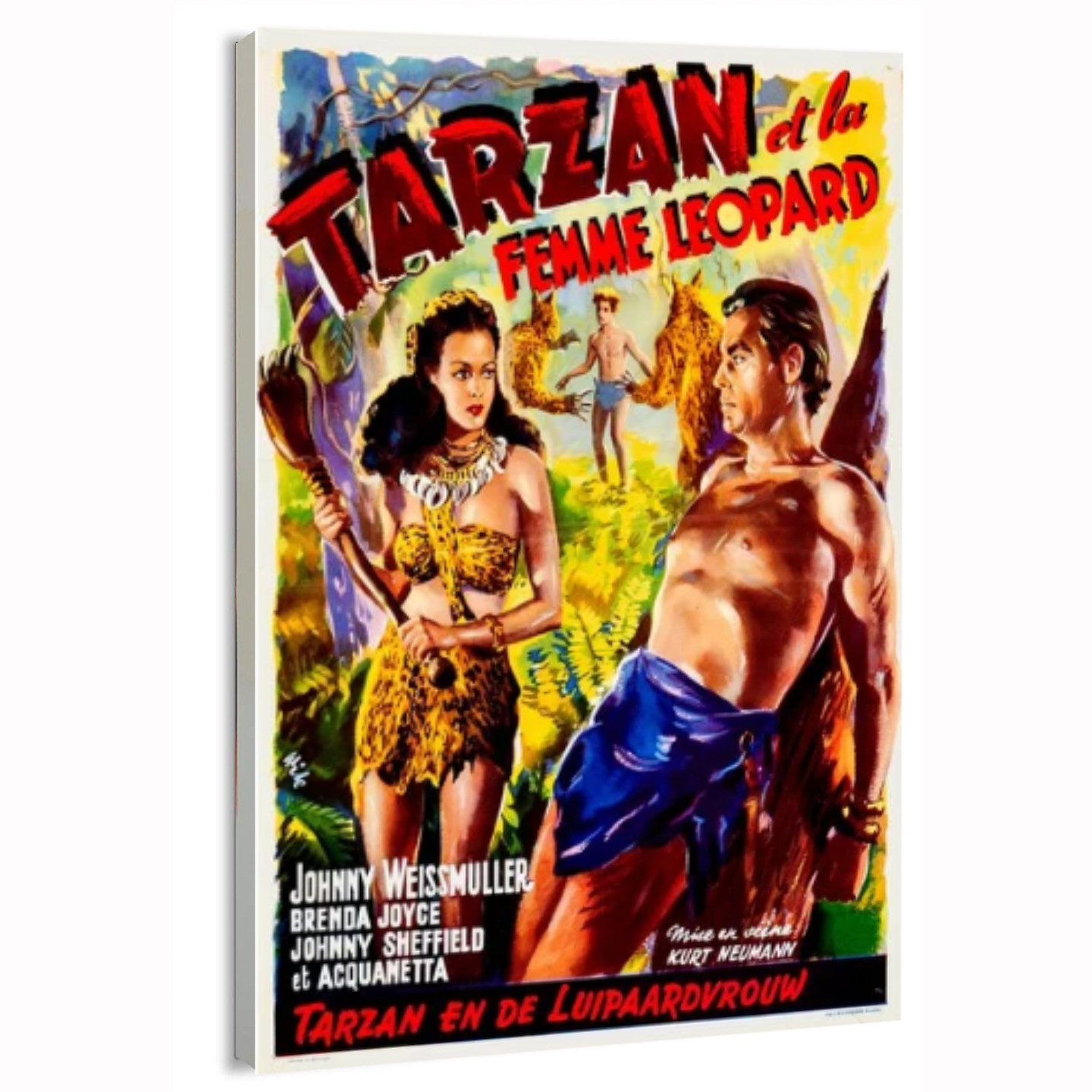 1946 Tarzan and the Leopard Woman Movie Poster or Canvas Home Decor Art Print