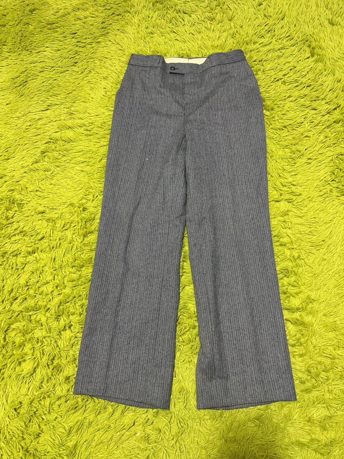 Vintage Yves Saint Laurent Gray Pinstripe Trousers Pants Designer Vintage Yves Saint Laurent Gray Pinstripe Trousers Pants Designer
