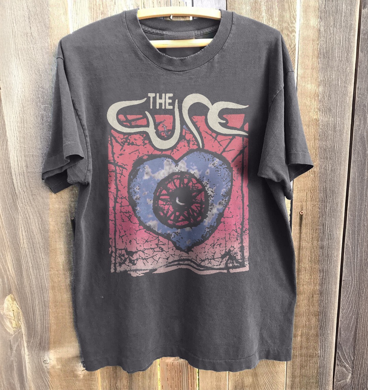 HOT NEW 1992 The Cure Wish Tour Charcoal Cotton T-shirt