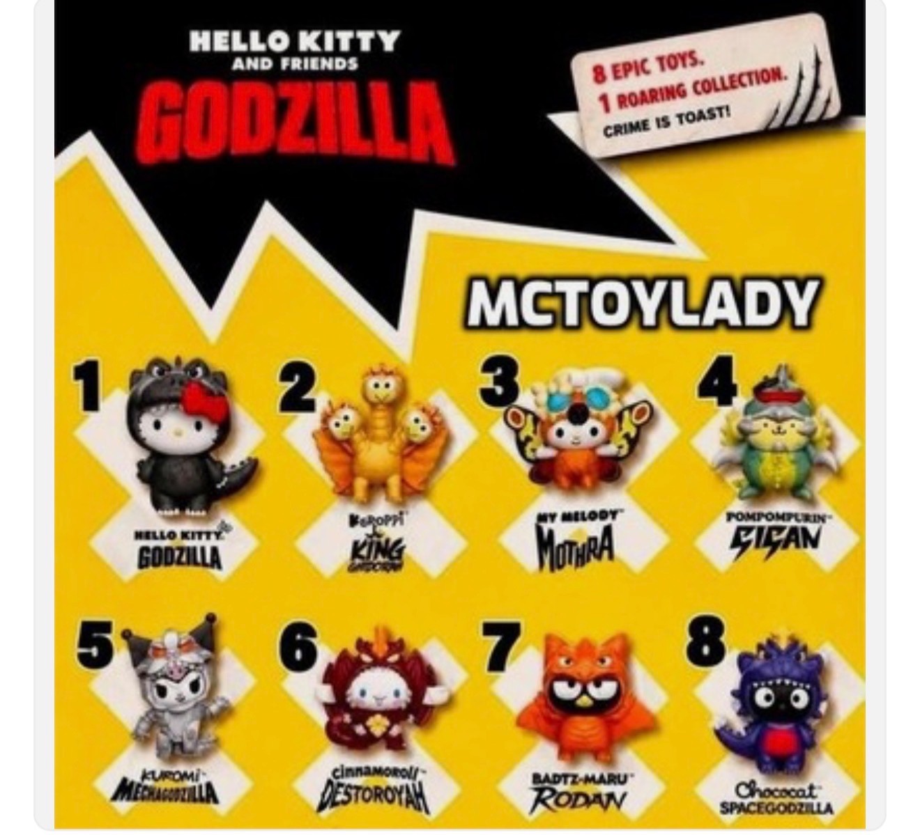 2026 McDONALD'S HELLO KITTY GODZILLA HAPPY MEAL TOYS READY TO SHIP 2026 McDONALD'S HELLO KITTY GODZILLA HAPPY MEAL TOYS READY TO SHIP