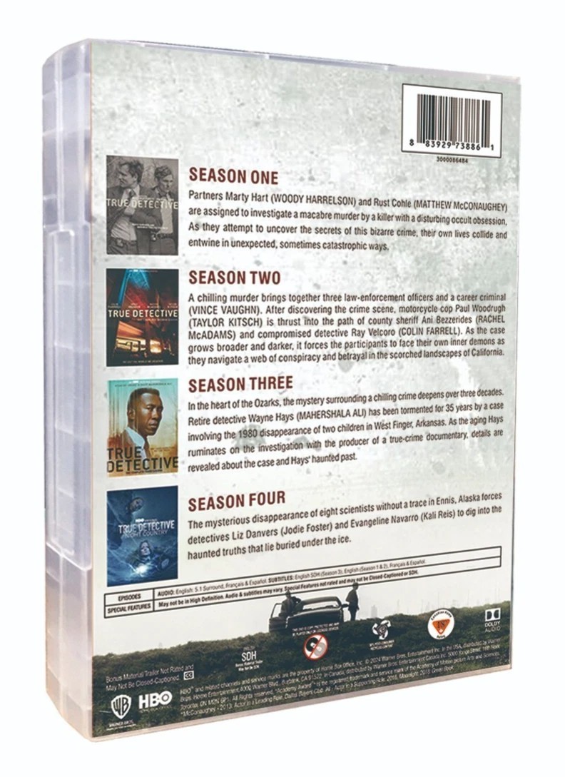 True Detective: The Complete Series Seasons 1-4 (DVD 12-Disc Box Set). True Detective: The Complete Series Seasons 1-4 (DVD 12-Disc Box Set).