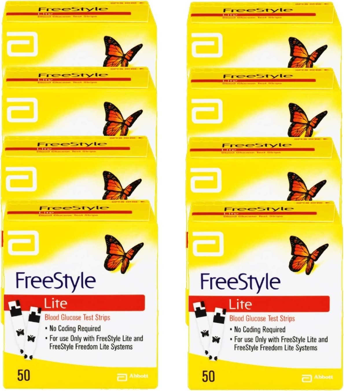 8 x FreeStyles Lites Blood Glucose Diabetic Test Strips-50ct-Exp:-31/12/2027 8 x FreeStyles Lites Blood Glucose Diabetic Test Strips-50ct-Exp:-31/12/2027
