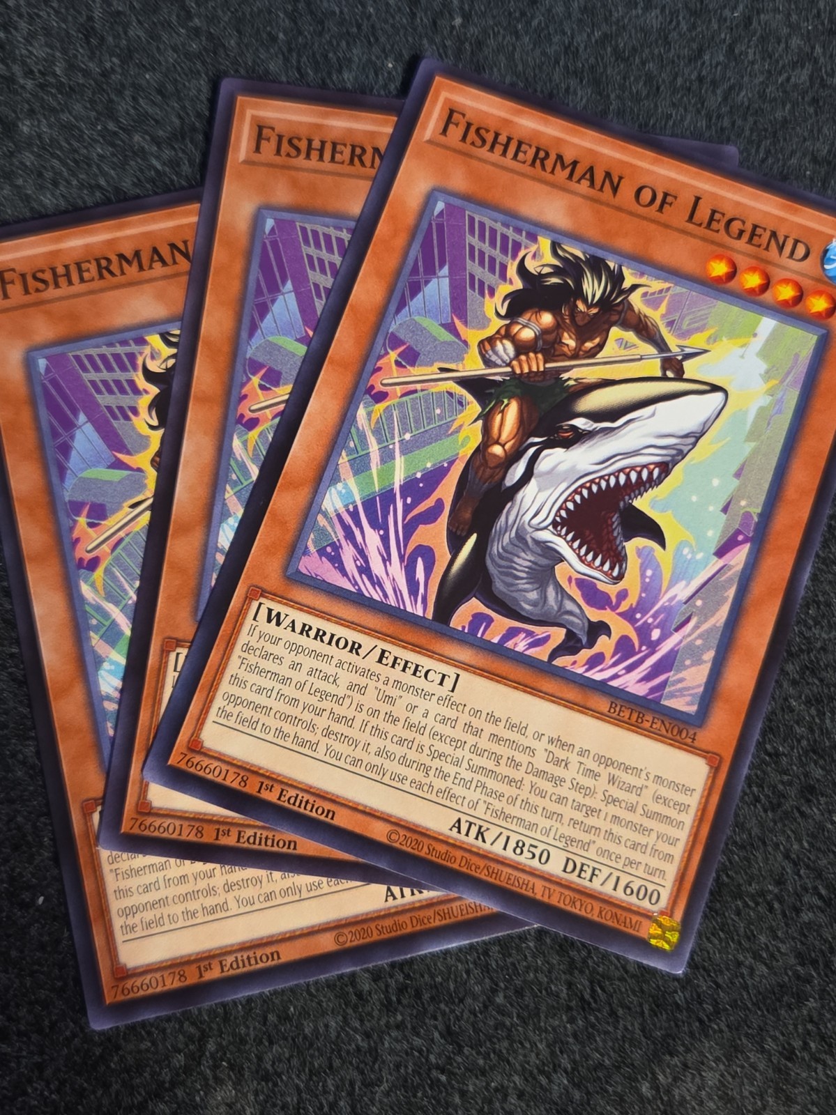 Yugioh 3x Fisherman of Legend BETB-EN004 Common 1st Ed NM Yugioh 3x Fisherman of Legend BETB-EN004 Common 1st Ed NM