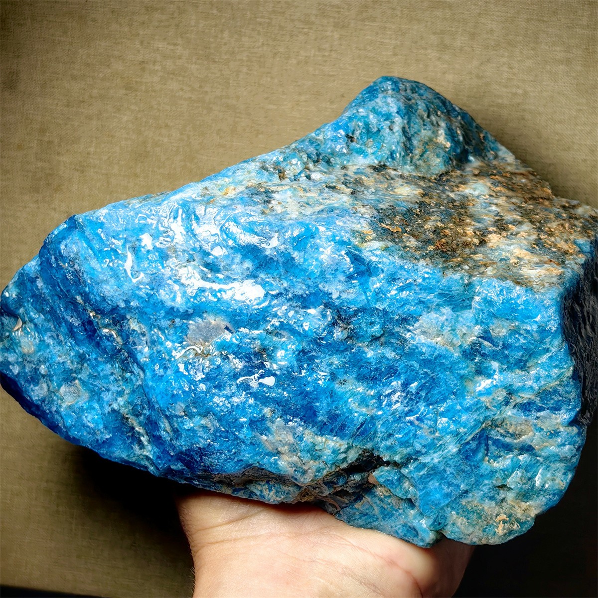 8.13 LB  Natural Blue Apatite Quartz Rock Mineral Specimen Healing L294