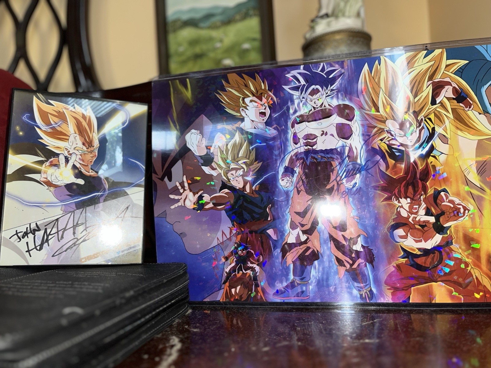 AUTHENTIC DBZ AUTOGRAPHS –🗽2017 NYC COMIC CON🗽 – VEGETA + GOKU DRAGON BALL ART