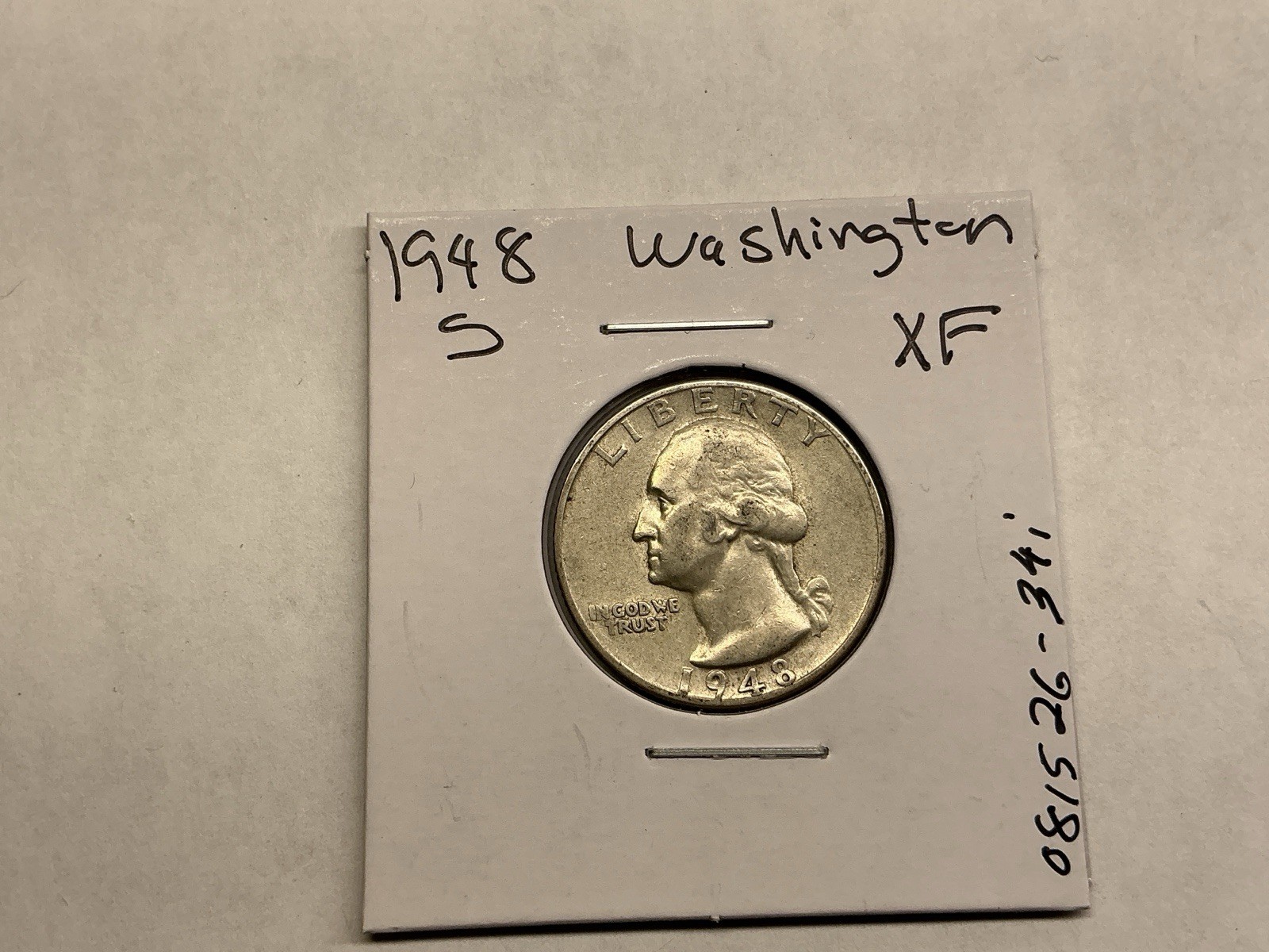 1948 S Washington 90% Silver Quarter in Extra Fine Condition S.F. Mint 08152634i