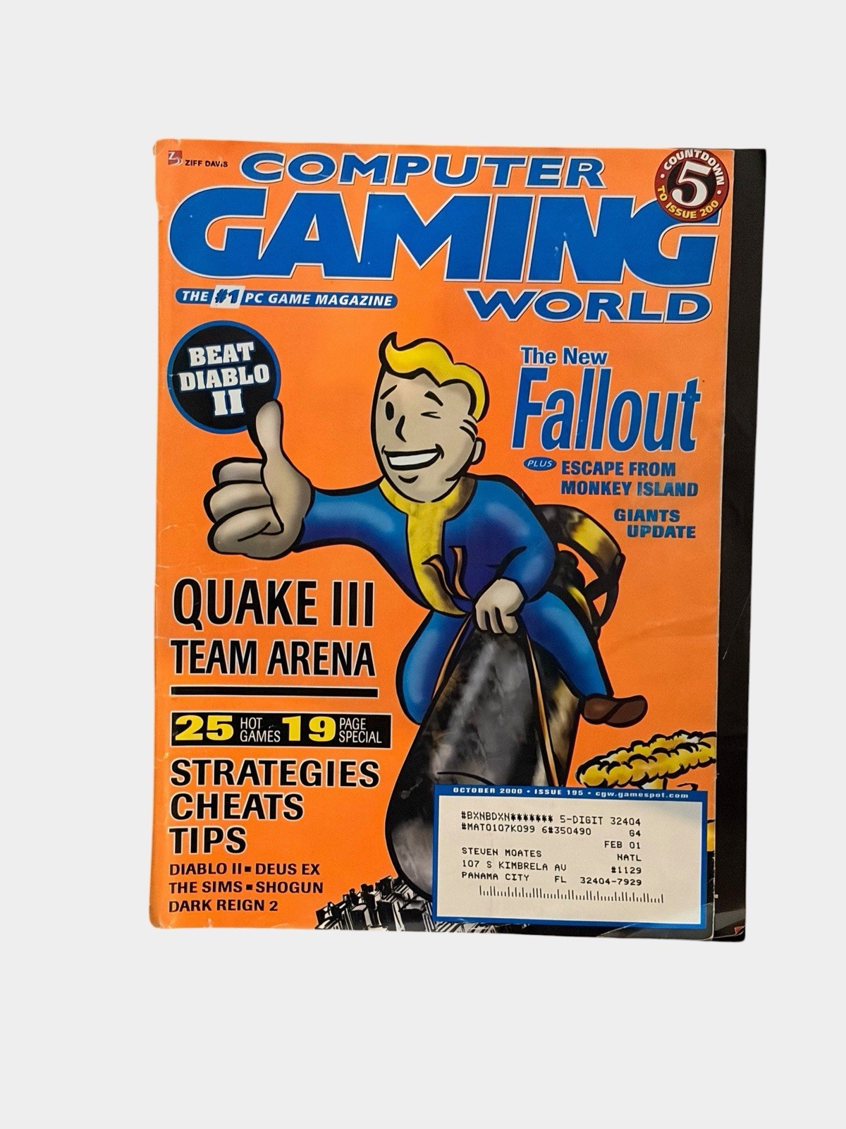 Rare Fallout Computer Gaming World Magazine