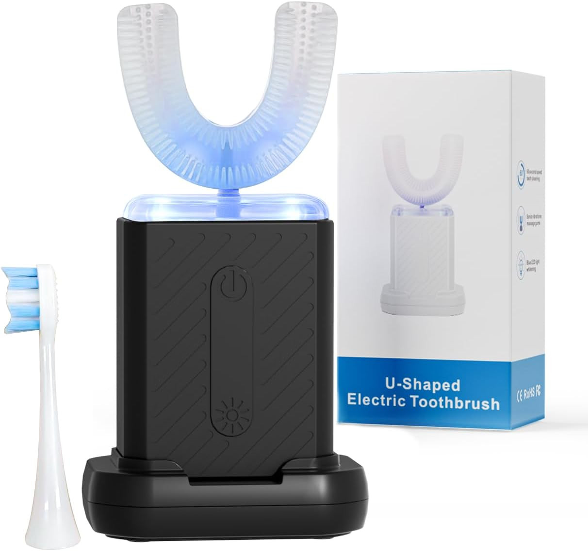 U-Shaped Electric Toothbrush for Adults, U-Shaped Electric Toothbrush with IPX7 U-Shaped Electric Toothbrush for Adults, U-Shaped Electric Toothbrush with IPX7