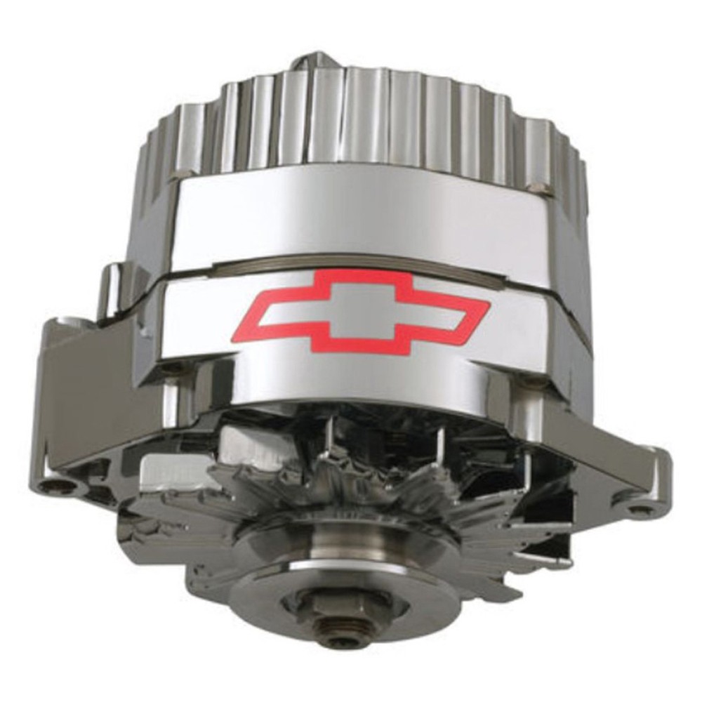 PROFORM Chrome 1-Wire 120 Amp Alternator W/ Bowtie Logo