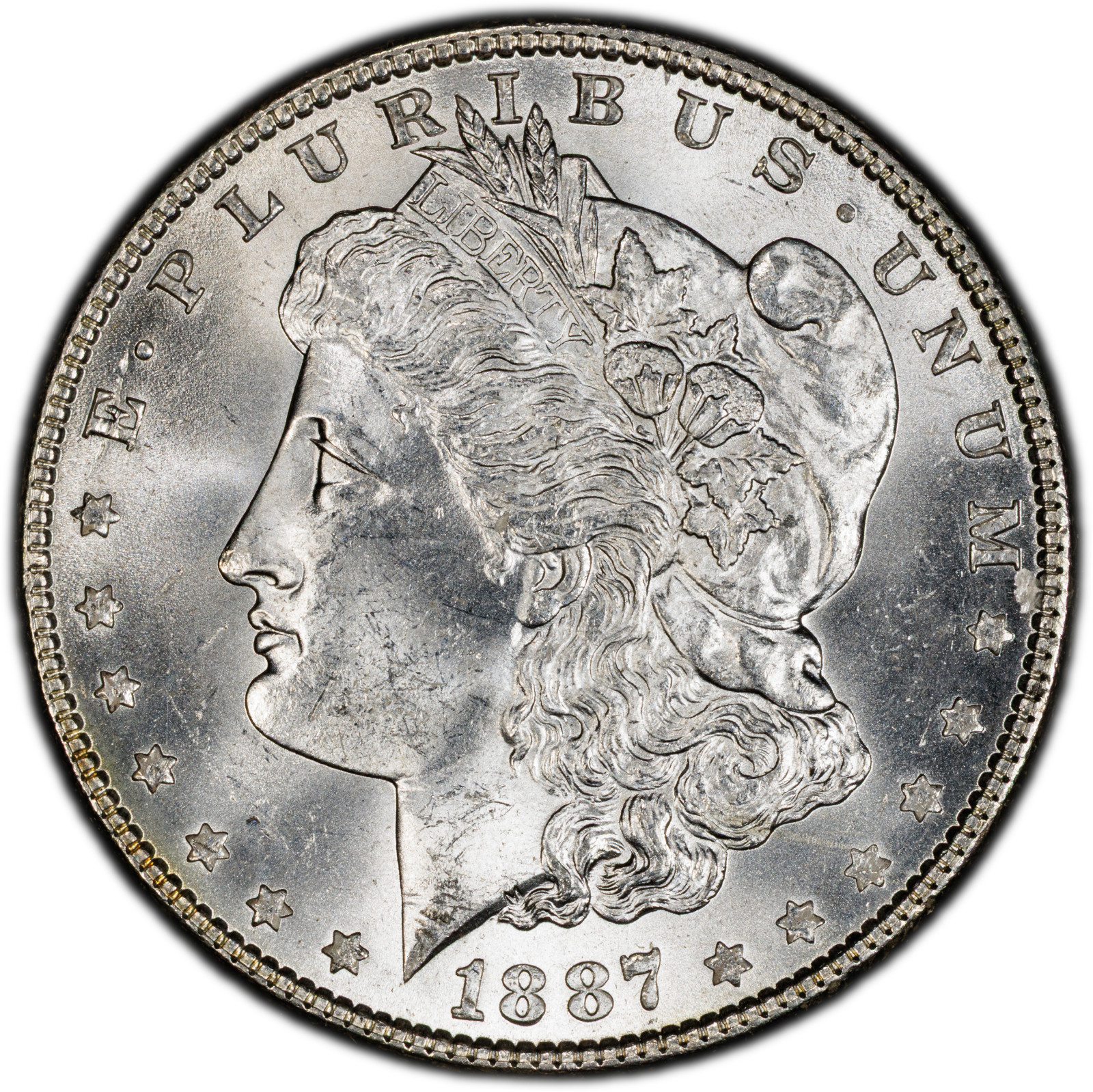 1887-P PCGS MS64 Morgan Dollar | Dazzling Blast White Surfaces | Superb Luster