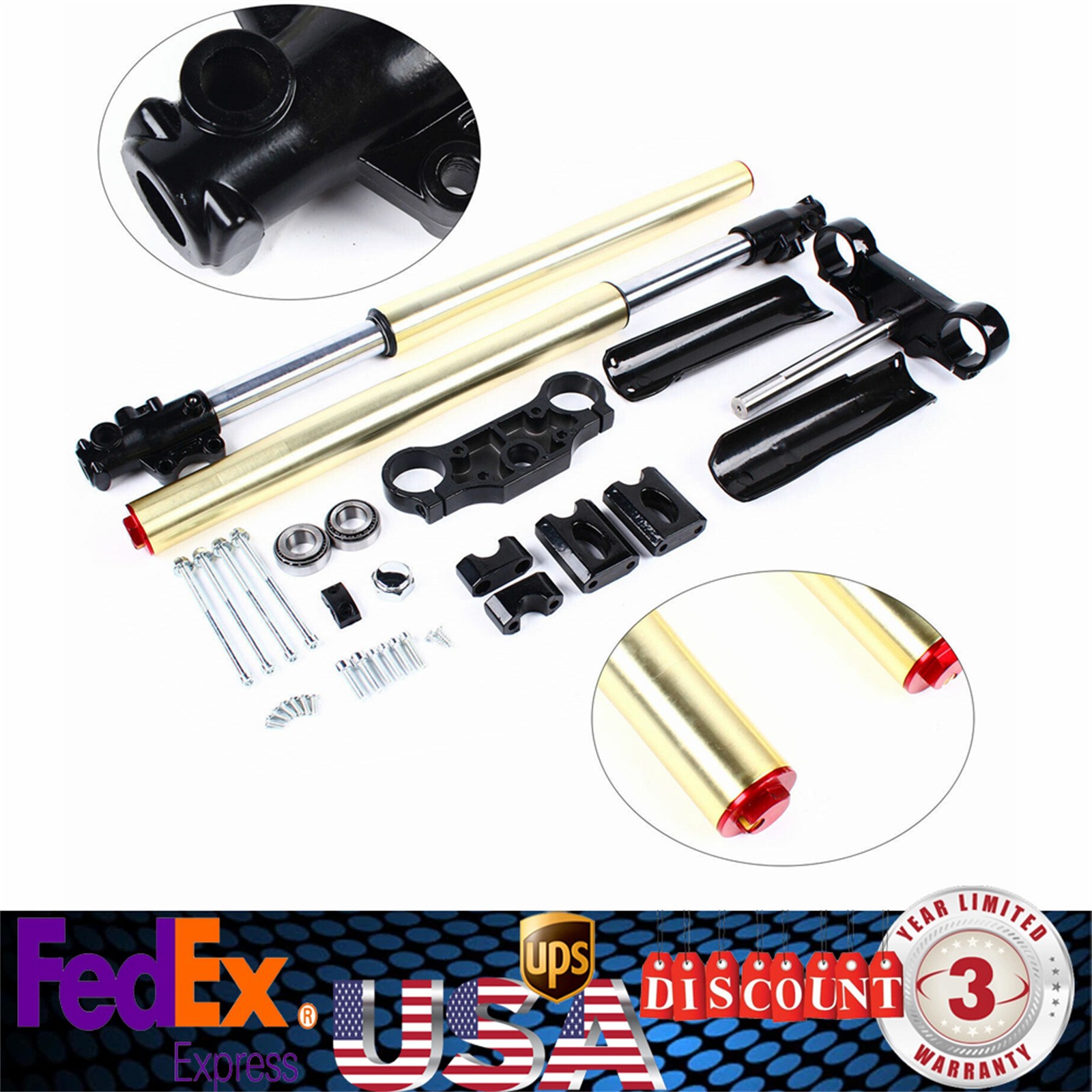 110cc 125cc Apollo 45/48mm Front Forks Shock Triple Tree Clamp For Dirt Pit Bike