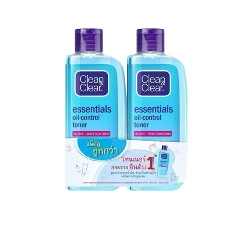 2x Clean & Clear Essentials Oil Control Toner Prevent Acne Facial Skin 100ml