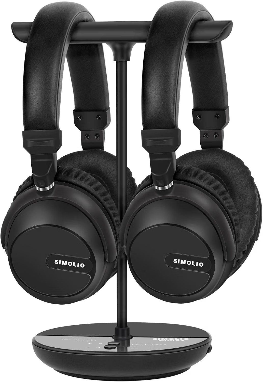 SIMOLIO Dual Wireless Headphones w/Separate Volume Control, No Delay,2.4GHz & BT SIMOLIO Dual Wireless Headphones w/Separate Volume Control, No Delay,2.4GHz & BT