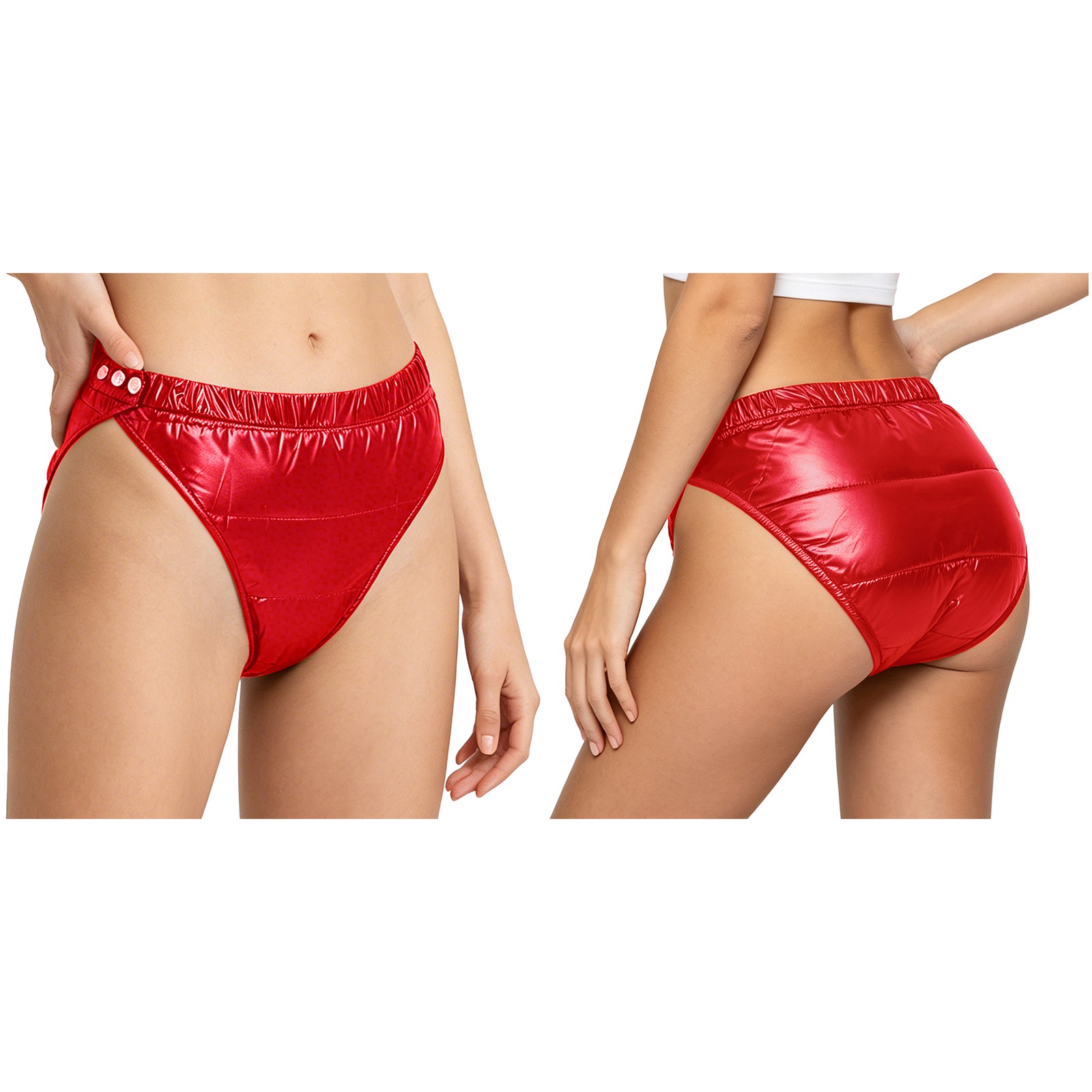 US YiZYiF Women Padded Diaper Cover Plastic Underwear Sleepwear Underpants 