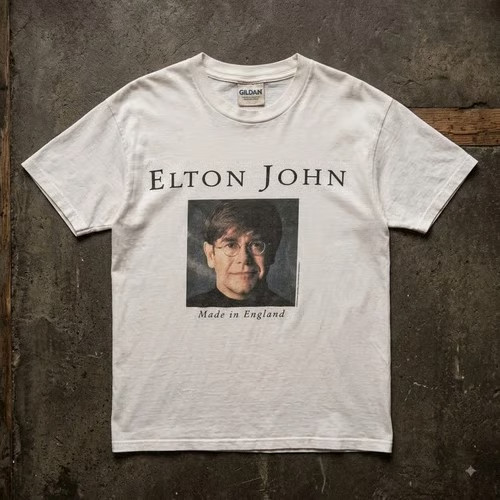 ELTON JOHN Vintage 1995 Made in ENGLAND T Shirt USA Concert Tour GEM Brand V4