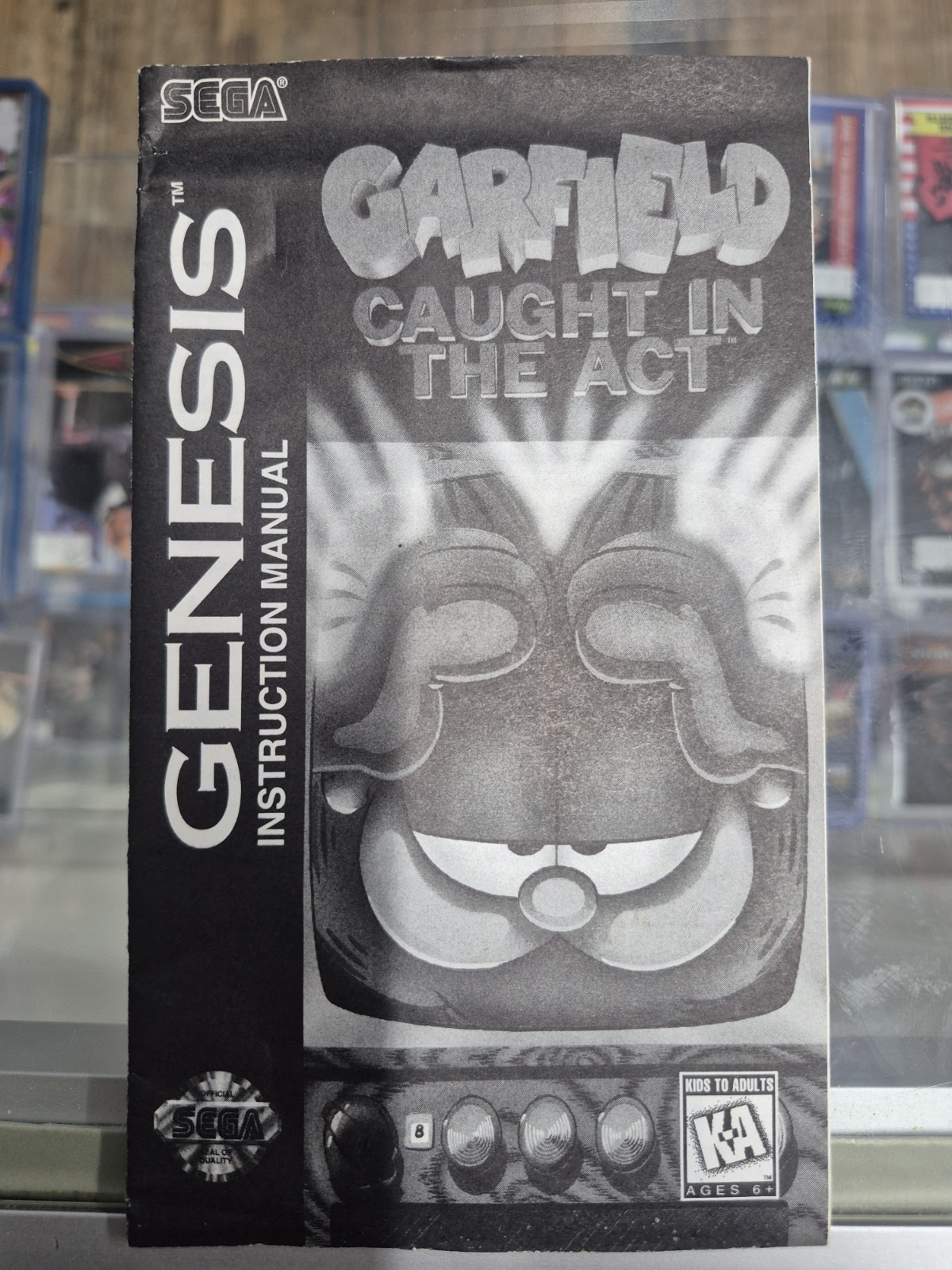 Garfield: Caught in the Act - MANUAL ONLY (Sega Genesis, 1995)