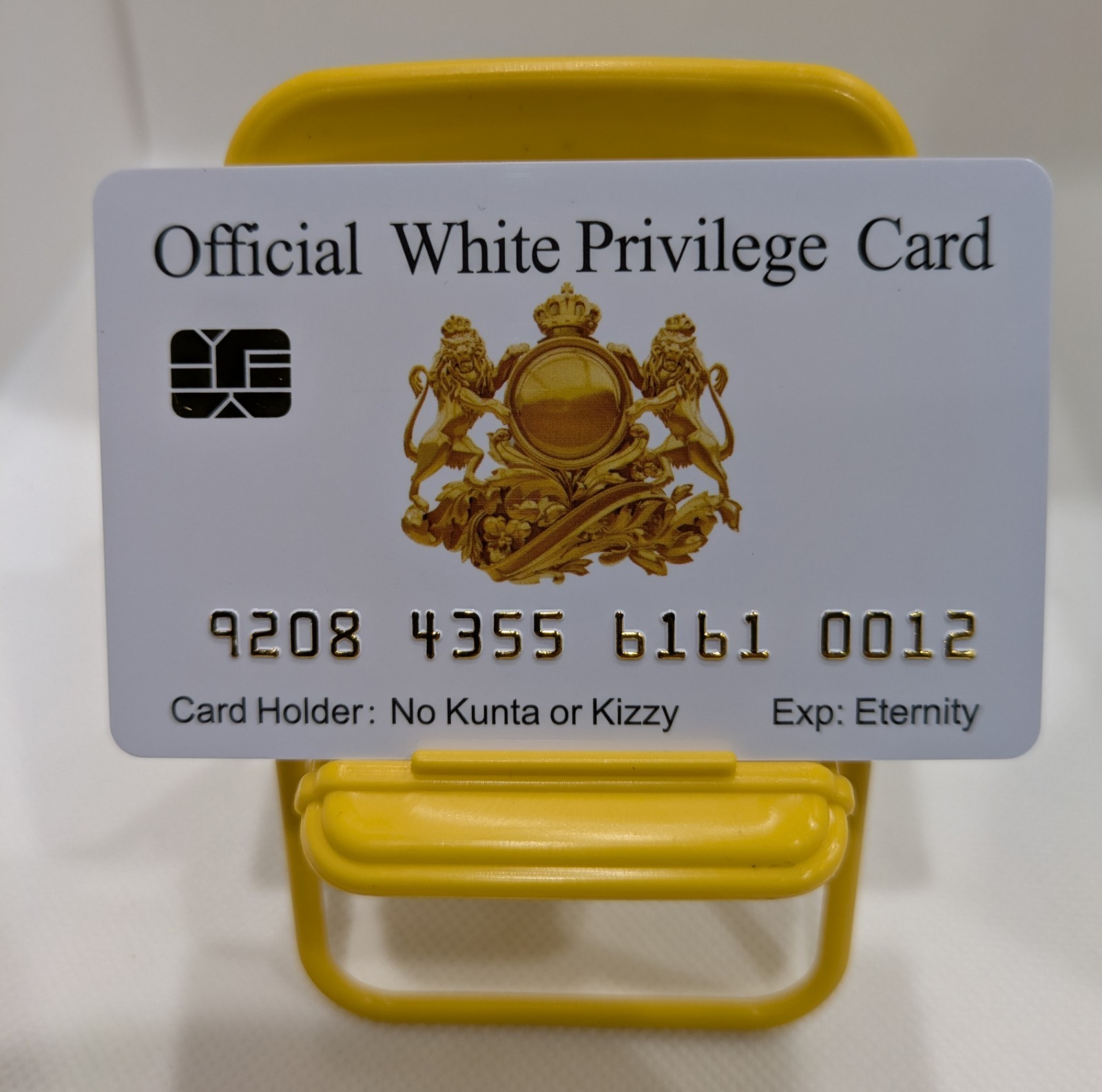 White for Privilege  Funny Fake Bankcard 8 COUNT. 