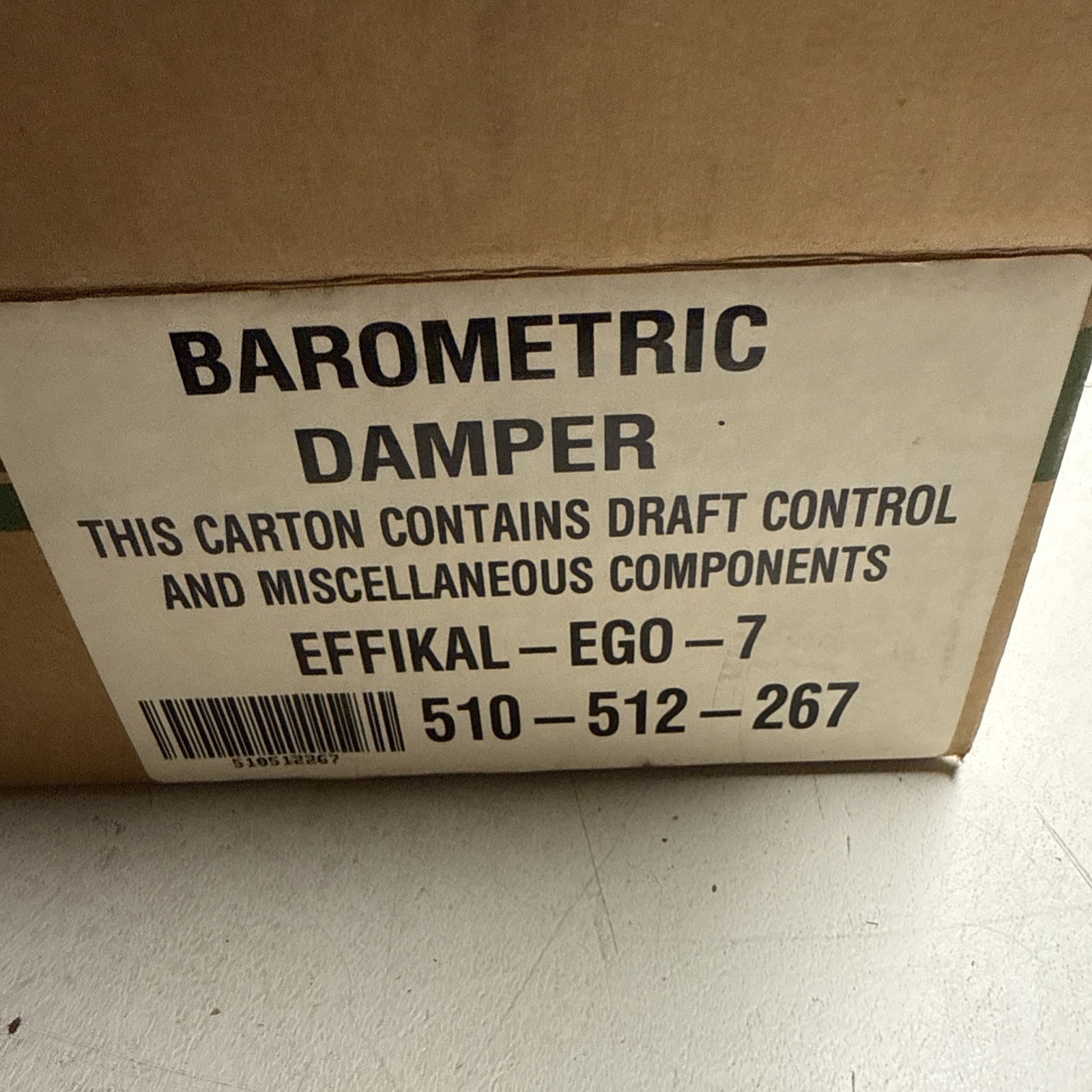 Barometric Damper EFFIKAL-EGO-7 Brand New Barometric Damper EFFIKAL-EGO-7 Brand New