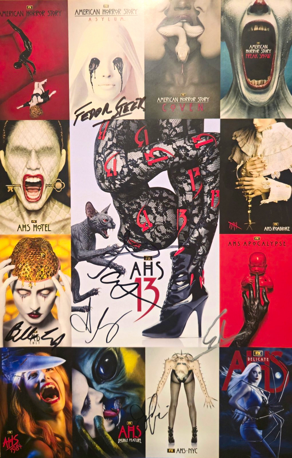 American Horror Story AHS 13 Poster 11x17 SIGNED BY CAST American Horror Story AHS 13 Poster 11x17 SIGNED BY CAST