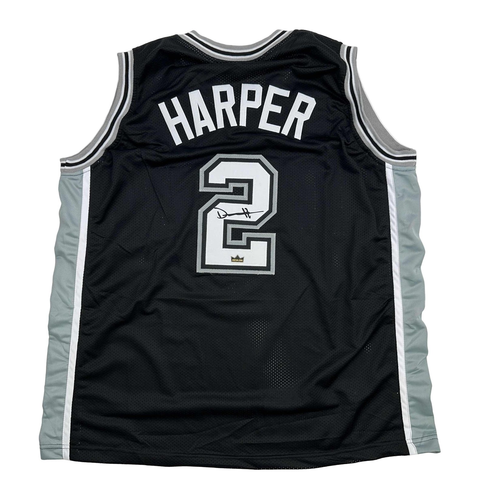 Facsimile Autographed Dylan Harper San Antonio Black Jersey Size Mens XL Facsimile Autographed Dylan Harper San Antonio Black Jersey Size Mens XL