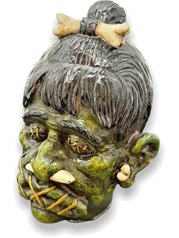 VRHTF VTG NHRA ED BIG DADDY ROTH STYLE HAND MADE&PAINTED SHUNKIN HEAD SHIFT KNOB