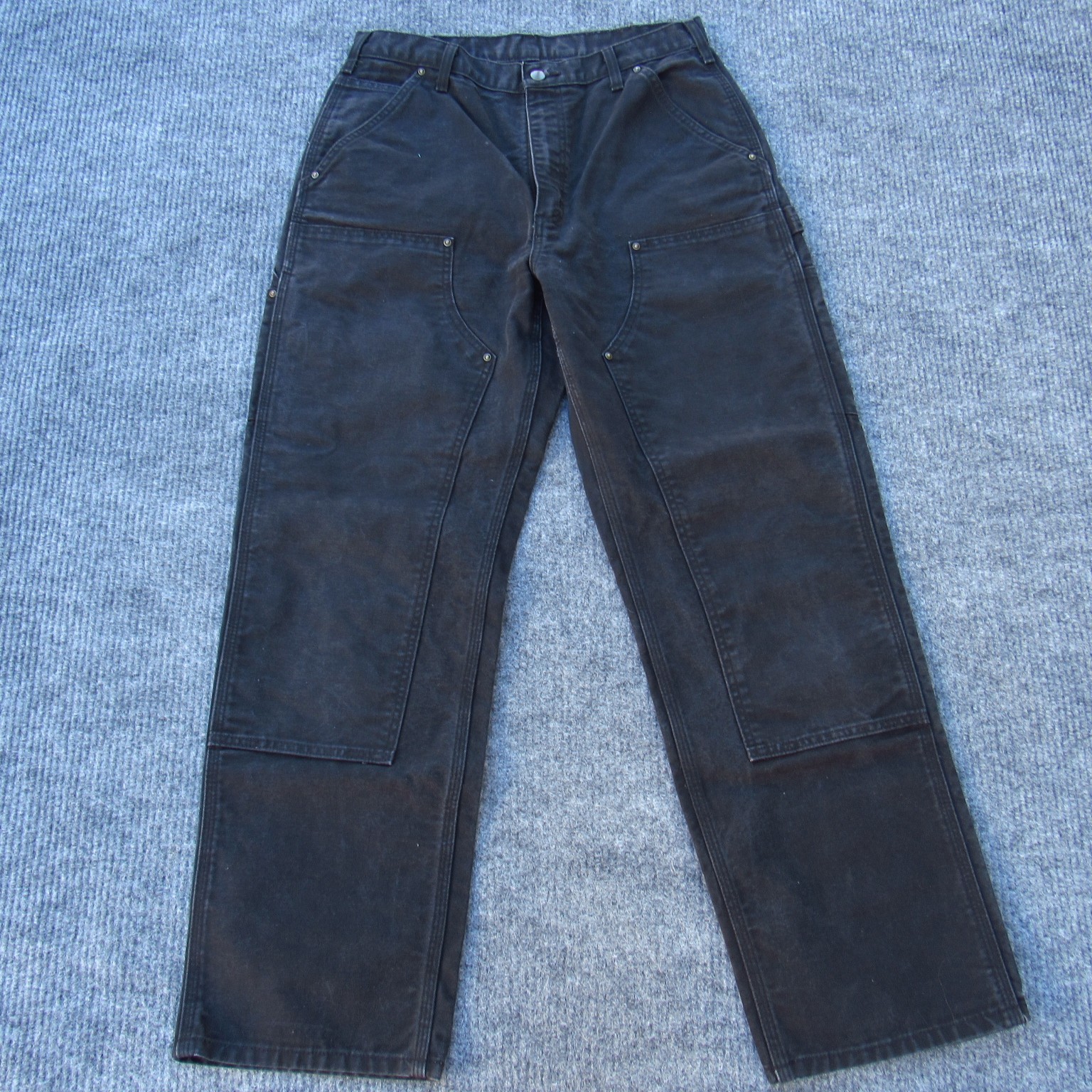 Carhartt B136 Mens Loose Fit Straight Duck Double Front Carpenter Pants Sz 33x32 Carhartt B136 Mens Loose Fit Straight Duck Double Front Carpenter Pants Sz 33x32