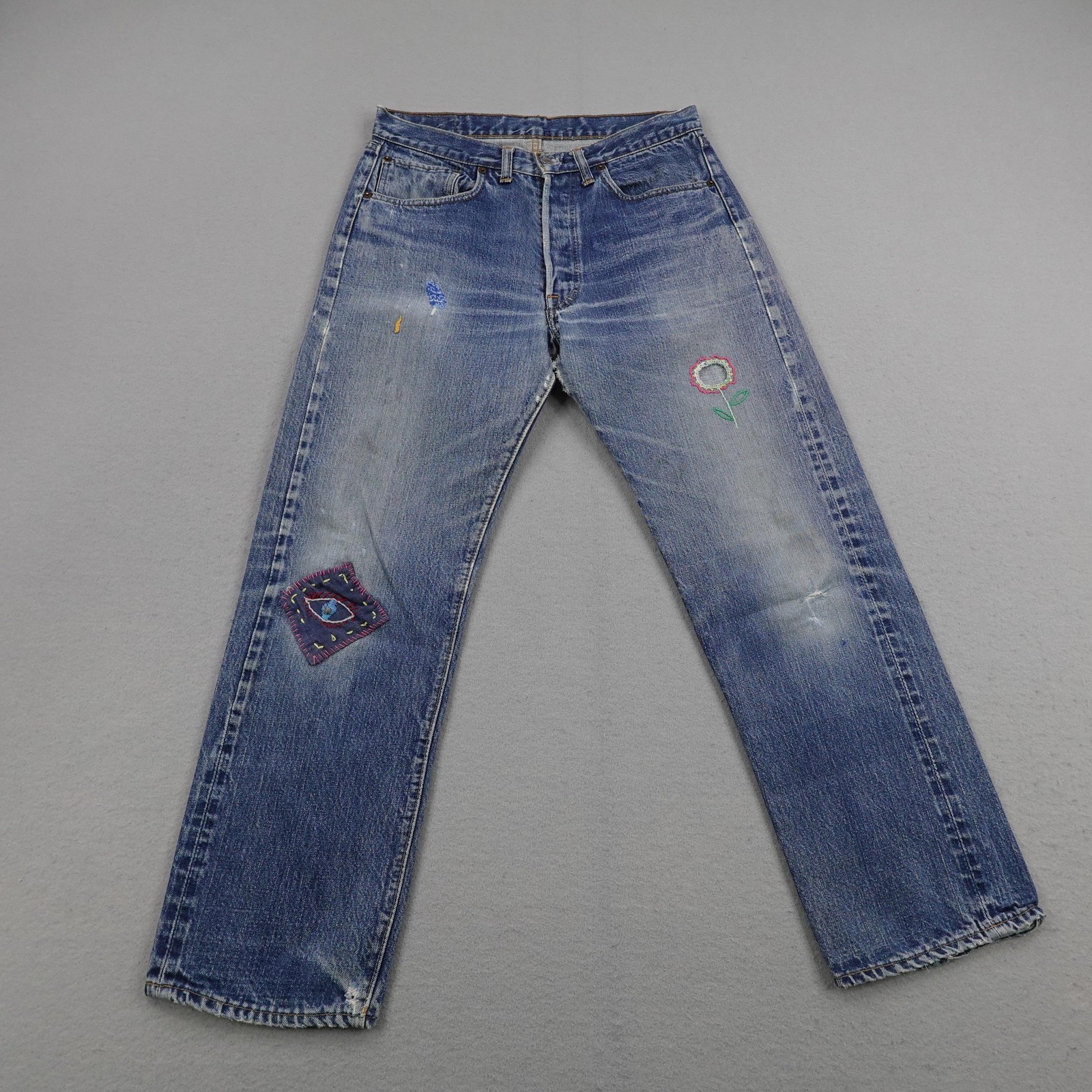 Vintage Levis Jeans Mens 30x28 Blue Denim 501 Redline Selvedge Single Stitch 70s