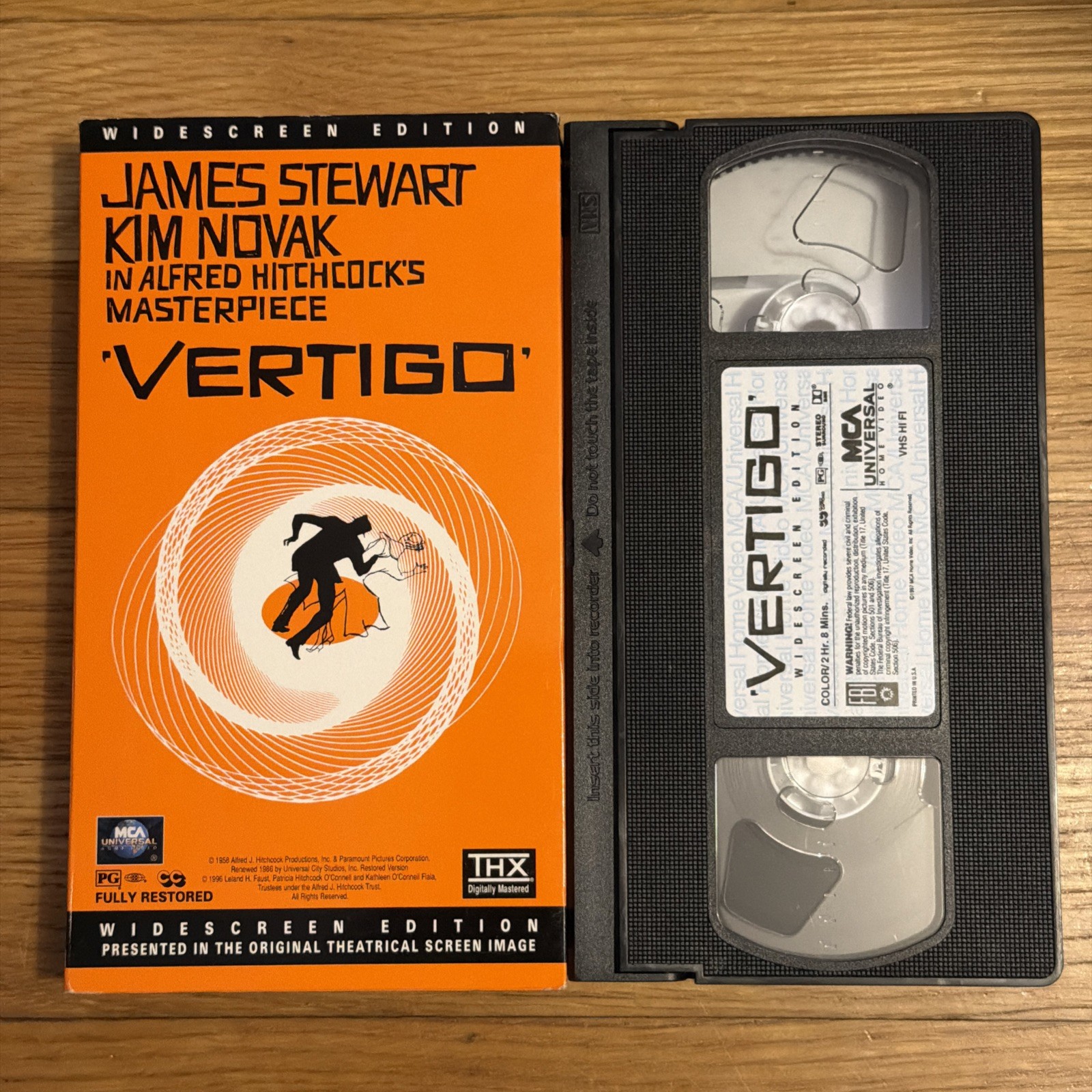 Alfred Hitchcock Vertigo VHS 1997 Widescreen 1958 Rare OOP Limited Edition Alfred Hitchcock Vertigo VHS 1997 Widescreen 1958 Rare OOP Limited Edition