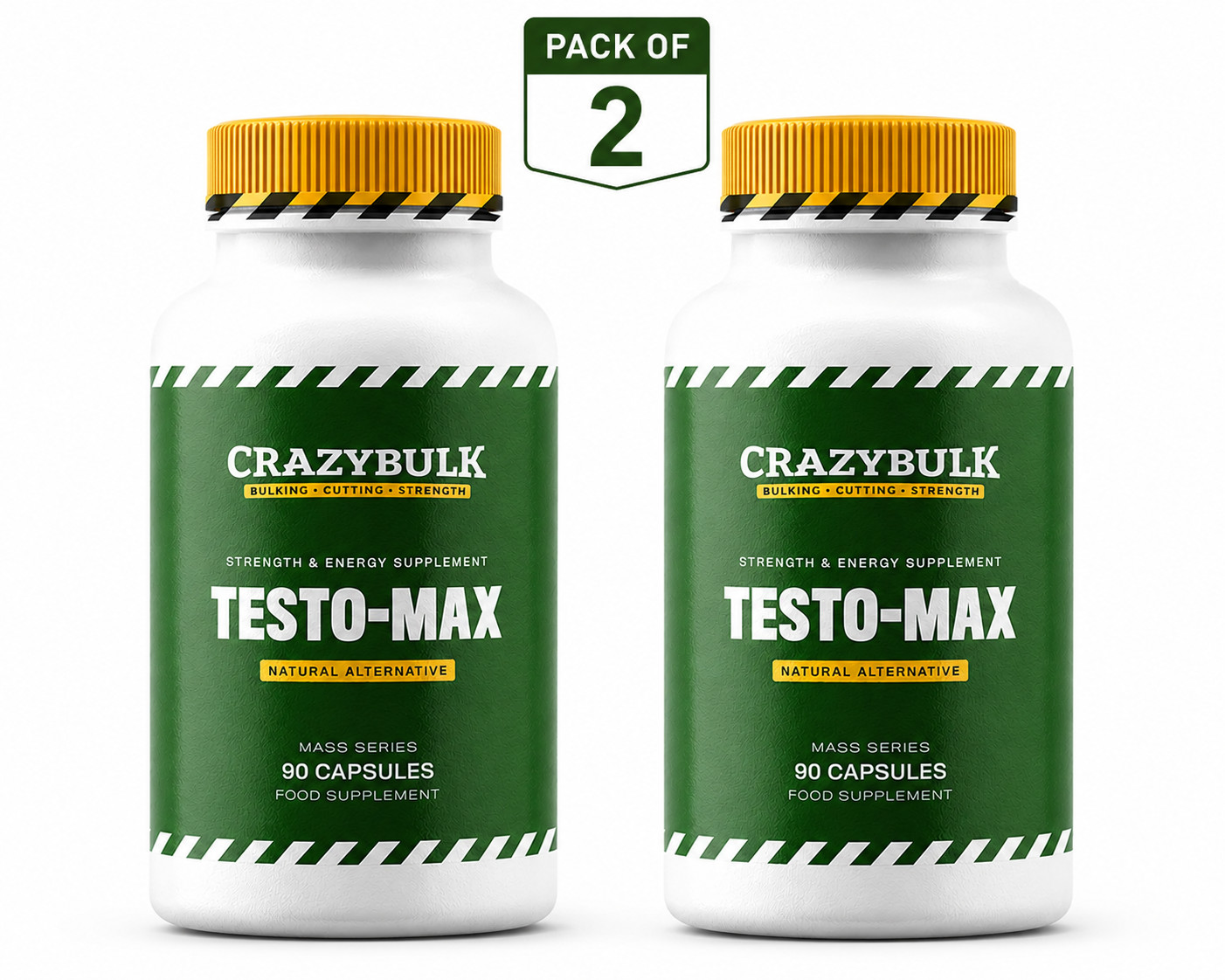 CrazyBulk Testo-Max Testosterone Boost  Bodybuilding Growth 90 Caps Pack 2