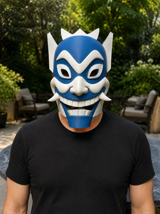 Blue Spirit Mask Cosplay Costume Prop Anime Theater Opera Style Display New