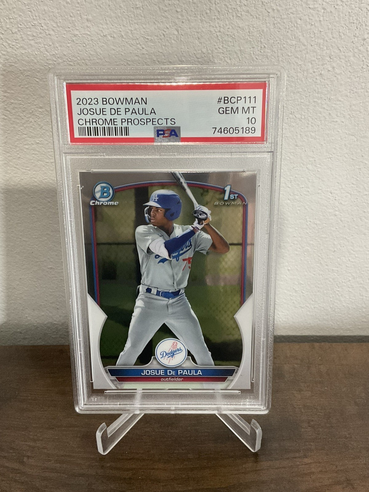 2023 Bowman Chrome Prospects 1st Bowman Josue De Paula Dodgers PSA 10 #BCP-111