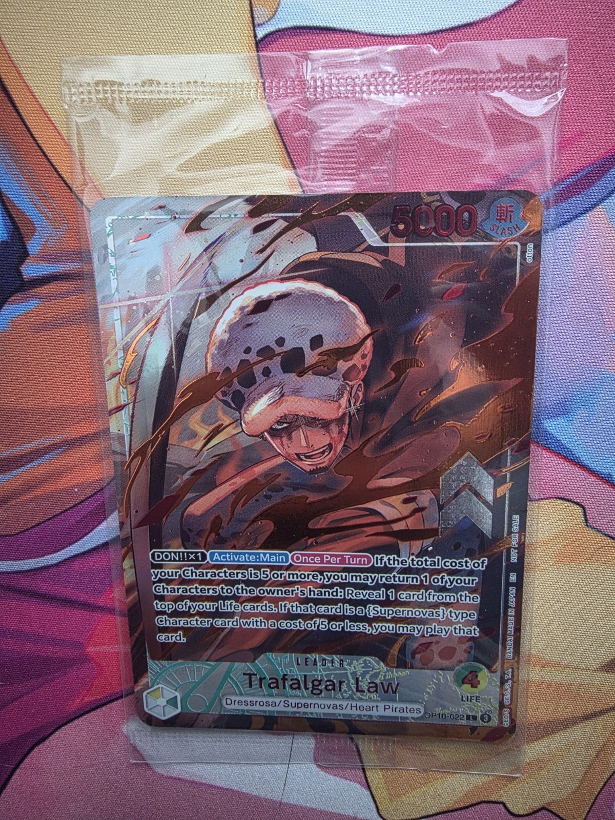 Trafalgar Law (Flame-Flame Fruit Coliseum) OP10-022 One Piece Promotion Cards Trafalgar Law (Flame-Flame Fruit Coliseum) OP10-022 One Piece Promotion Cards