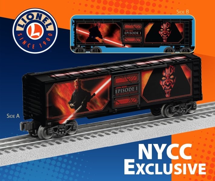 Lionel NYCC 2026 Exclusive Darth Maul Star Wars Boxcar PRESALE Comic Con